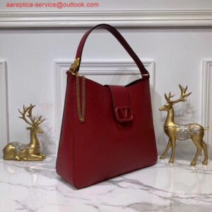 Replica Valentino 50027 Vsling Grainy Calfskin Hobo Bag Red