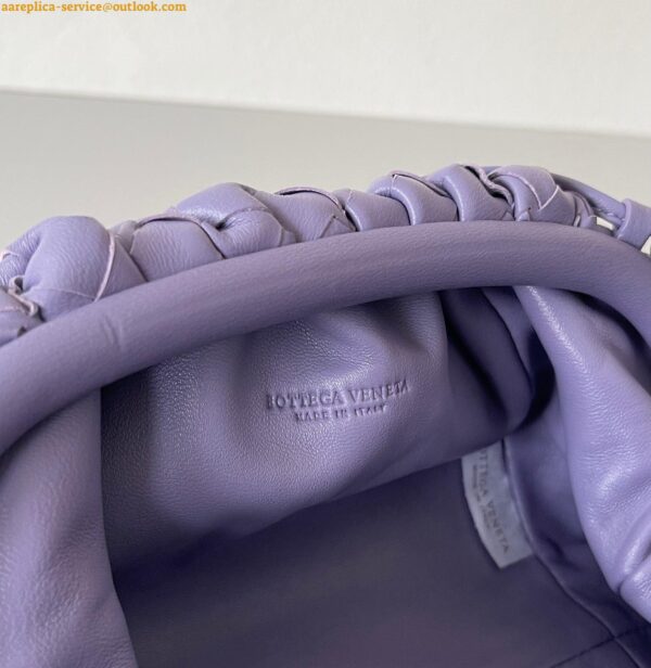Replica Bottega Veneta Mini Pouch with Strap in Wisteria Intrecciato Lambskin 7