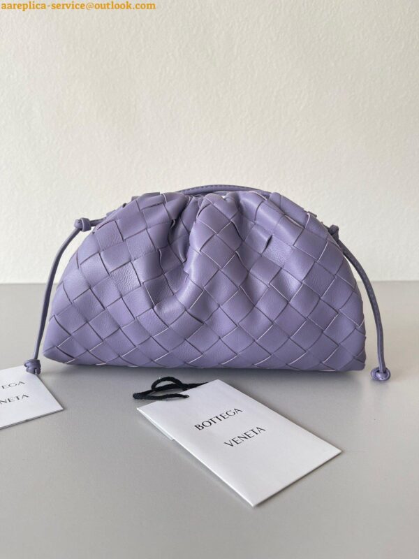 Replica Bottega Veneta Mini Pouch with Strap in Wisteria Intrecciato Lambskin 8