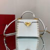 Replica Valentino 71000 Small Rockstud Alcove Handbag In Grainy Calfskin XW2B0J71 Red