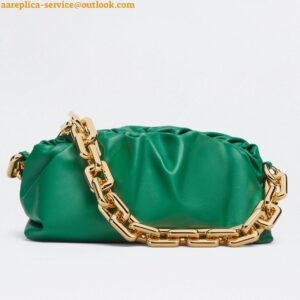 Replica Bottega Veneta The Chain Pouch Bag In Green Calfskin