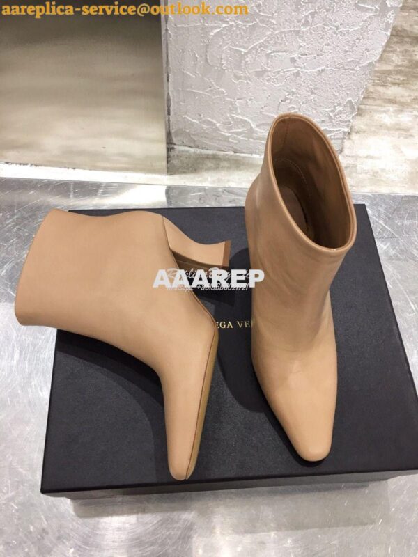 Replica Bottega Veneta BV Almond Boots 608840 in Lambskin Nude 4