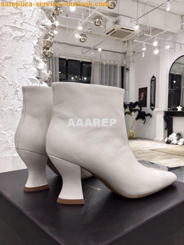 Replica Bottega Veneta BV Almond Boots 608840 in Lambskin White 8