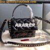 Replica Valentino Candystud Top Handle Bag Black White 2