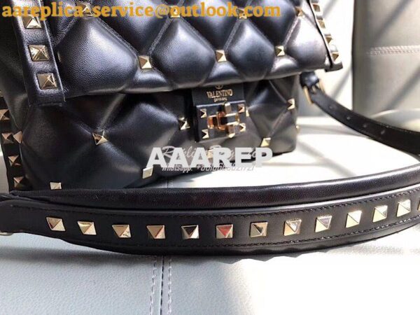 Replica Valentino Candystud Top Handle Bag Black 6