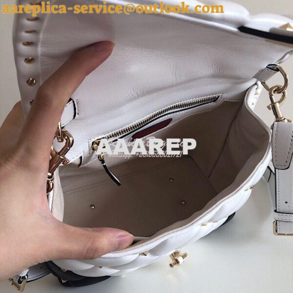 Replica Valentino Candystud Top Handle Bag Black White 6