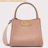 Replica Valentino Alltime Medium Bag in Brown Grained Calfskin