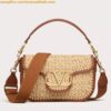 Replica Valentino Alltime Shoulder Bag in White Raffia 2