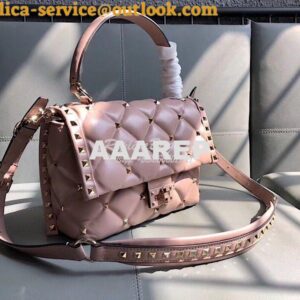 Replica Valentino Candystud Top Handle Bag Pink 2