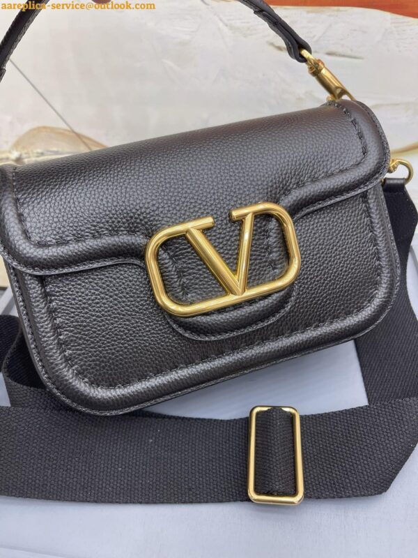 Replica Valentino Alltime Small Bag in Black Grained Calfskin 11