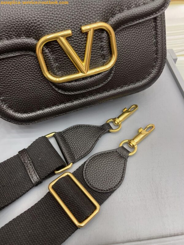 Replica Valentino Alltime Small Bag in Black Grained Calfskin 13