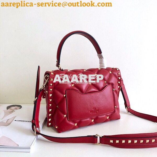 Replica Valentino Candystud Top Handle Bag Red 5