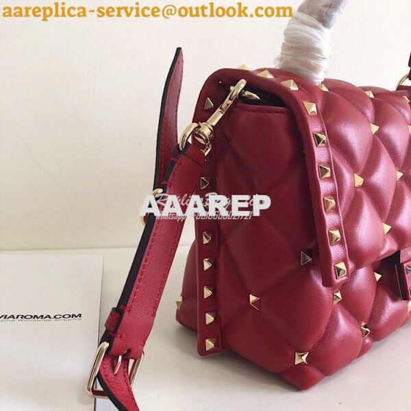 Replica Valentino Candystud Top Handle Bag Red 6