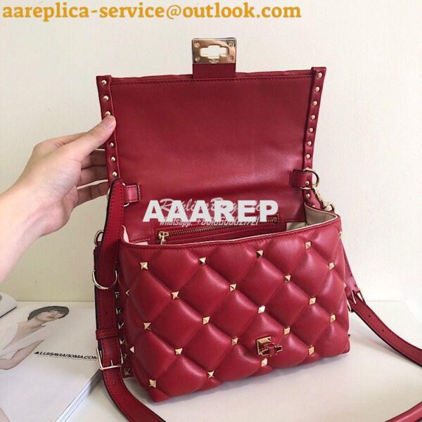 Replica Valentino Candystud Top Handle Bag Red 8