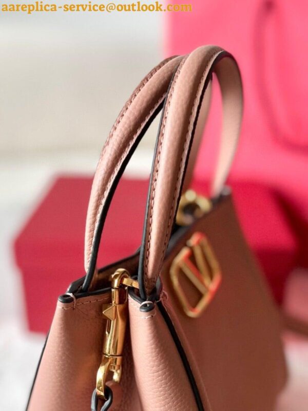 Replica Valentino Alltime Small Bag in Nude Grained Calfskin 3