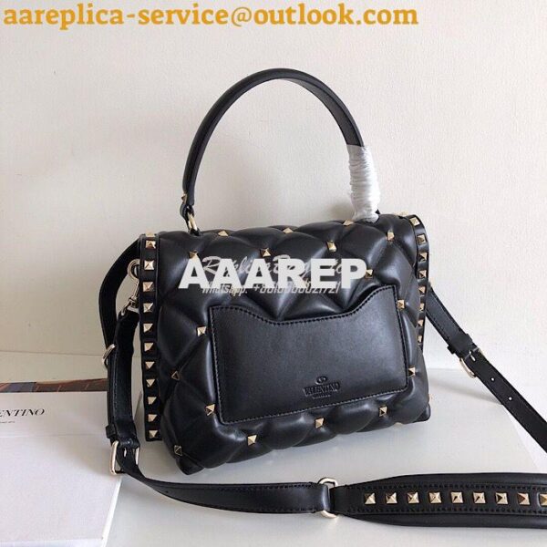 Replica Valentino Candystud Top Handle Bag VLTN black 10