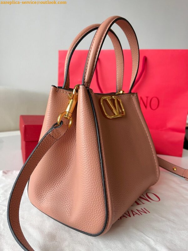 Replica Valentino Alltime Small Bag in Nude Grained Calfskin 11