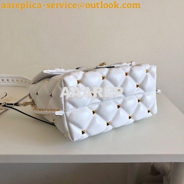 Replica Valentino Candystud Top Handle Bag VLTN White 5