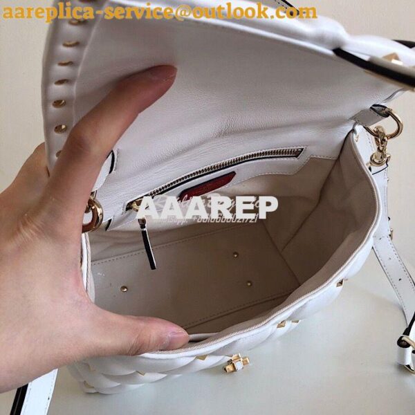 Replica Valentino Candystud Top Handle Bag VLTN White 9