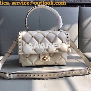 Replica Valentino Candystud Top Handle Bag White