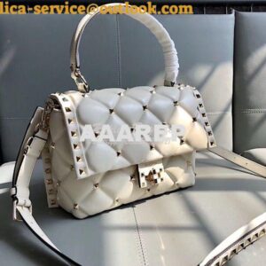 Replica Valentino Candystud Top Handle Bag White 2