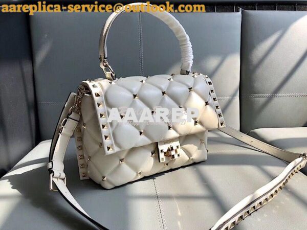 Replica Valentino Candystud Top Handle Bag White 2