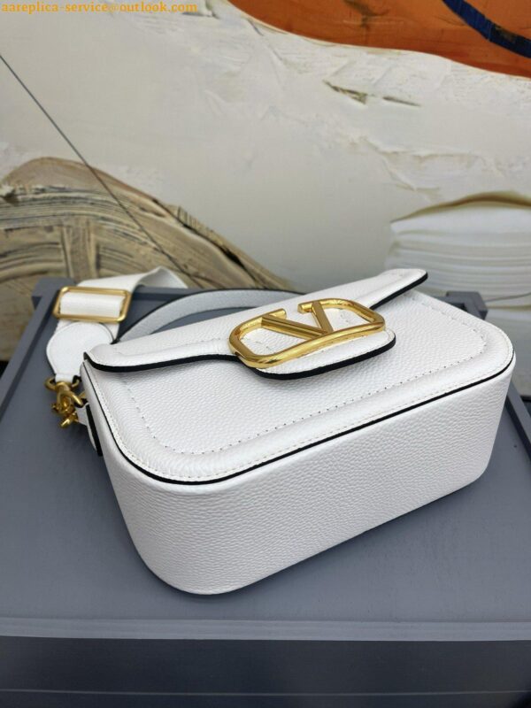 Replica Valentino Alltime Small Bag in White Grained Calfskin 11