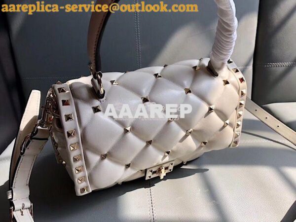 Replica Valentino Candystud Top Handle Bag White 3