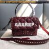 Replica Valentino Candystud Top Handle Bag Wine Fuschia 2