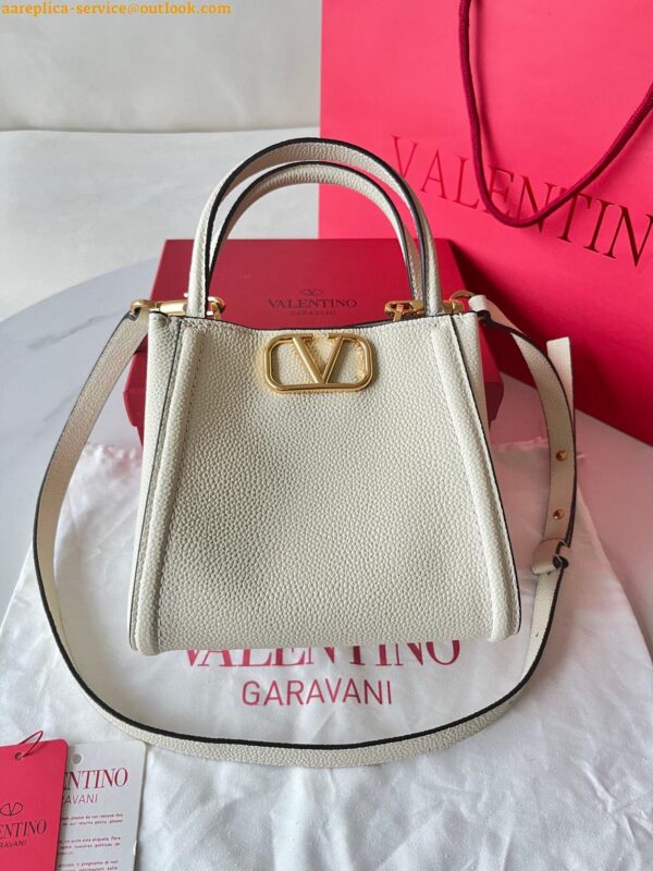 Replica Valentino Alltime Small Bag in White Grained Calfskin 22