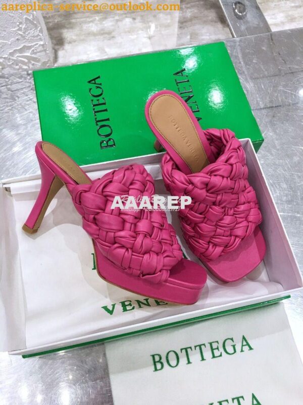 Replica Bottega Veneta BV Board Sandals 630175 Fuschia 8