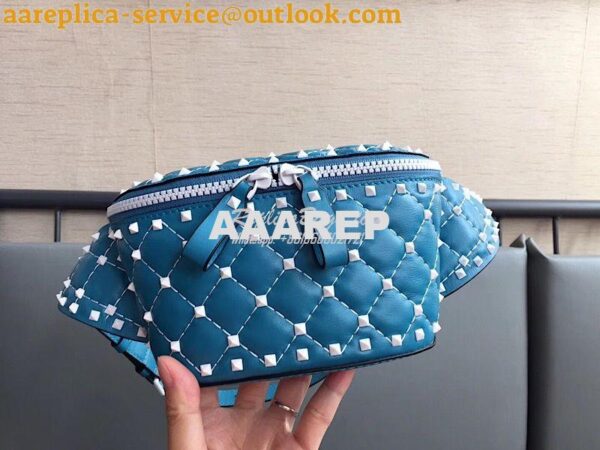 Replica Valentino Free Rockstud Spike Belt Bag Azure