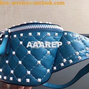 Replica Valentino Free Rockstud Spike Belt Bag Azure 2