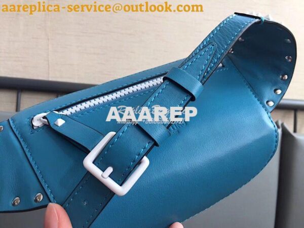 Replica Valentino Free Rockstud Spike Belt Bag Azure 5