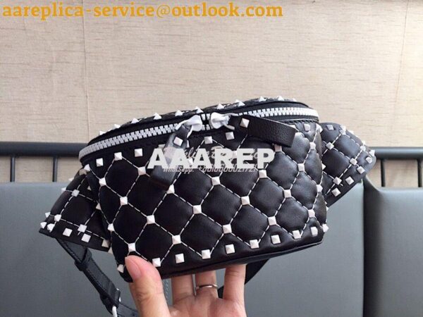 Replica Valentino Free Rockstud Spike Belt Bag Black