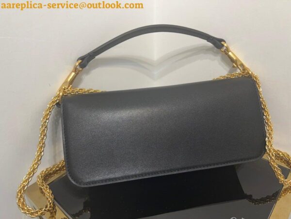 Replica Valentino Loco Large Shoulder Bag In Black Calfskin 10