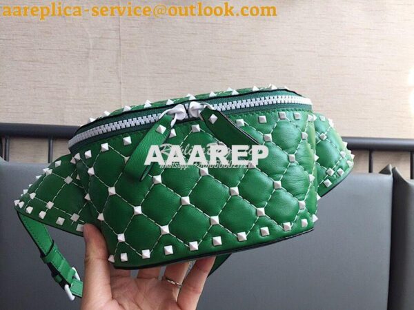 Replica Valentino Free Rockstud Spike Belt Bag Green