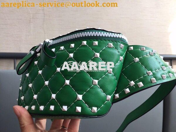 Replica Valentino Free Rockstud Spike Belt Bag Green 6