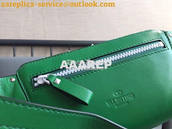 Replica Valentino Free Rockstud Spike Belt Bag Green 5