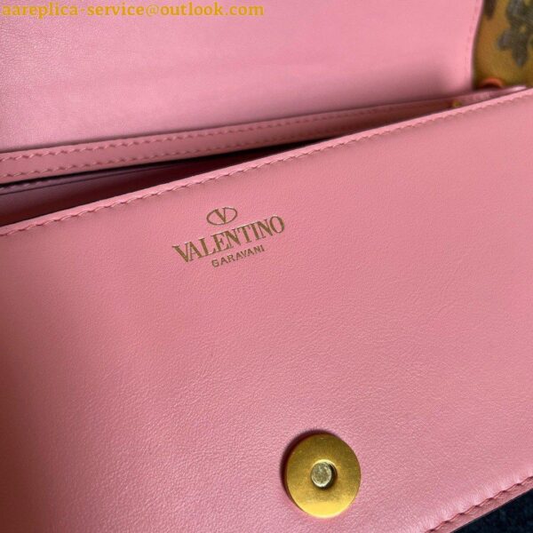 Replica Valentino Loco Large Shoulder Bag In Pink Calfskin 12