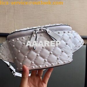 Replica Valentino Free Rockstud Spike Belt Bag White