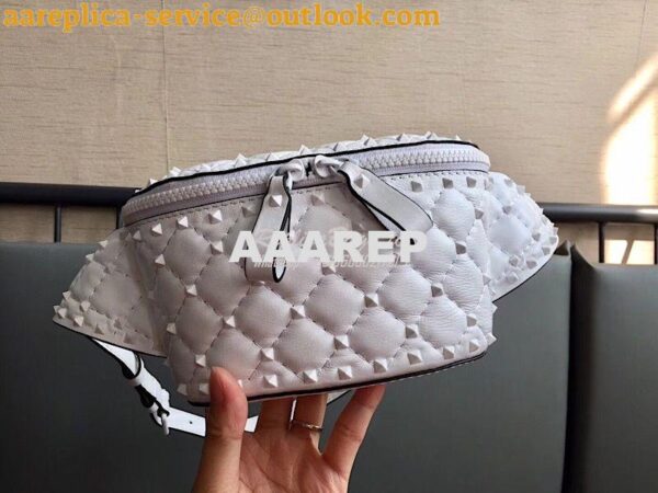 Replica Valentino Free Rockstud Spike Belt Bag White