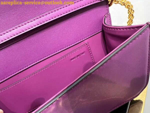 Replica Valentino Loco Large Shoulder Bag In Purple Calfskin 10