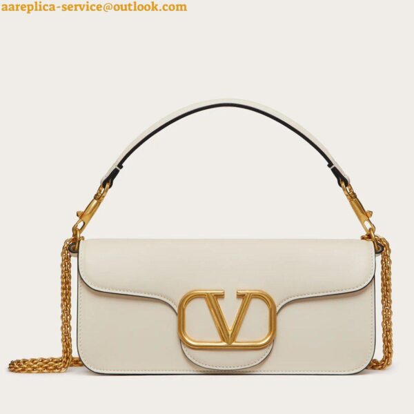 Replica Valentino Loco Large Shoulder Bag In White Calfskin 3