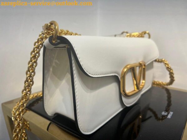 Replica Valentino Loco Large Shoulder Bag In White Calfskin 8