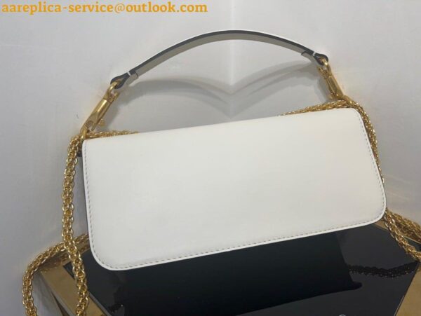 Replica Valentino Loco Large Shoulder Bag In White Calfskin 8