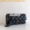 Replica Valentino Garavani Candystud Leather Clutch Black White 2