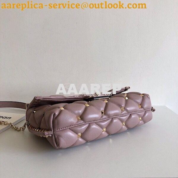 Replica Valentino Garavani Candystud Leather Clutch Dusty Pink 5