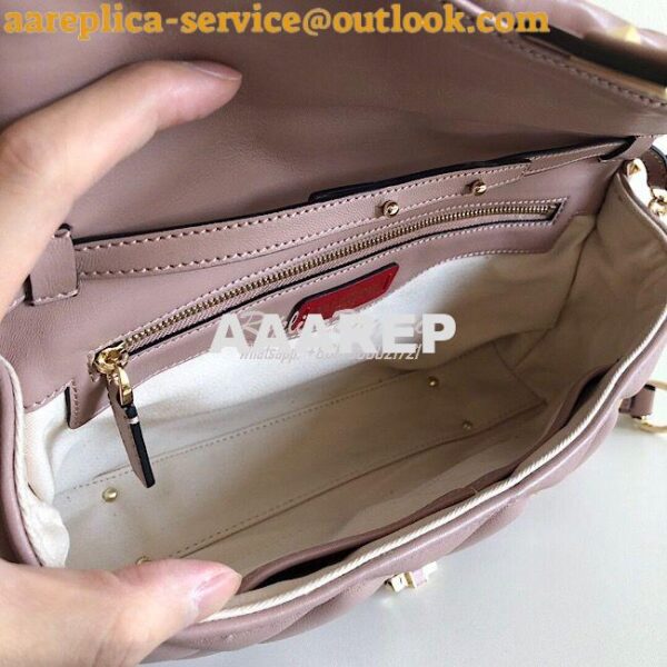 Replica Valentino Garavani Candystud Leather Clutch Dusty Pink 9