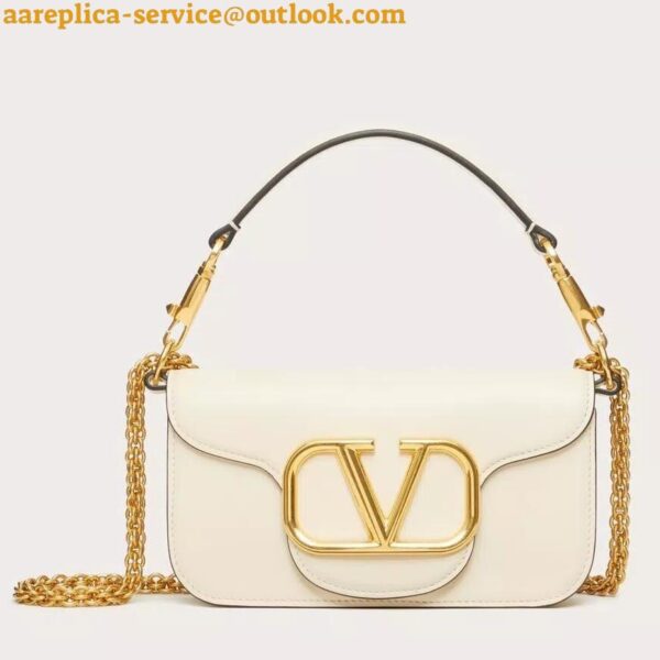 Replica Valentino Loco Small Shoulder Bag In White Calfskin 7